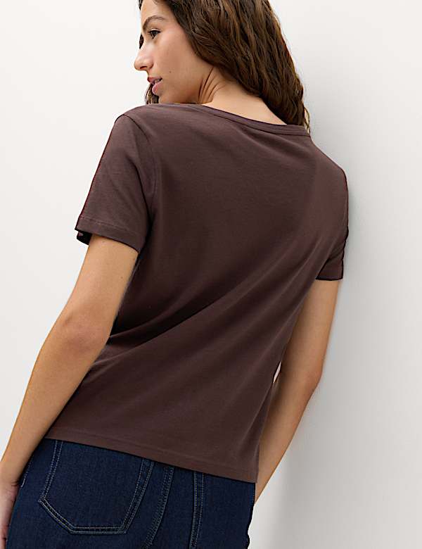 Pure Cotton V-Neck T-Shirt - UA