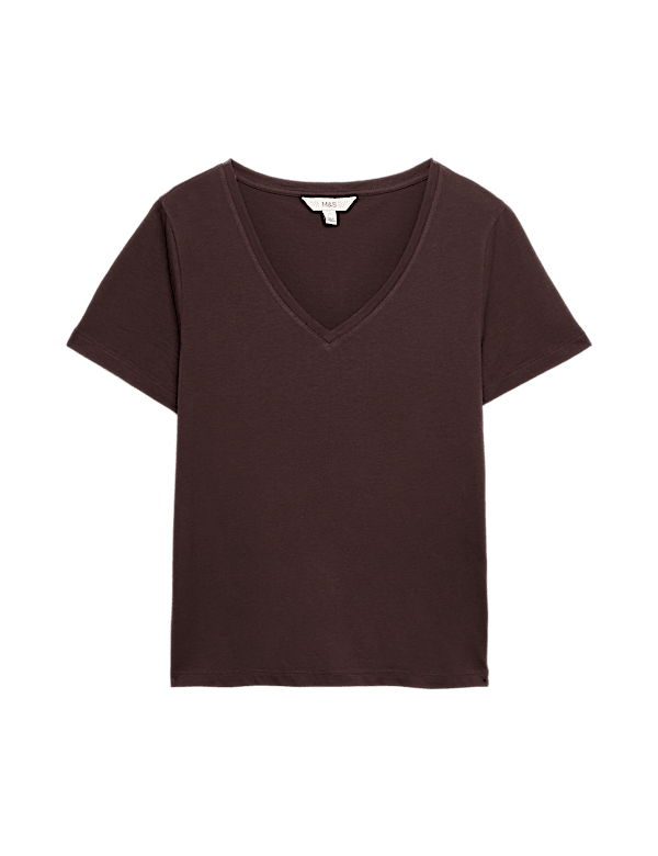 Pure Cotton V-Neck T-Shirt