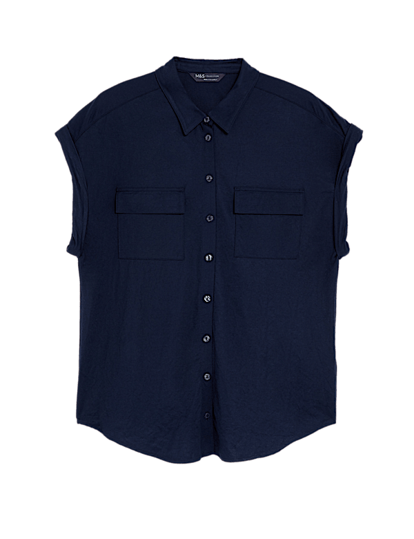 Jersey Collared Shirt