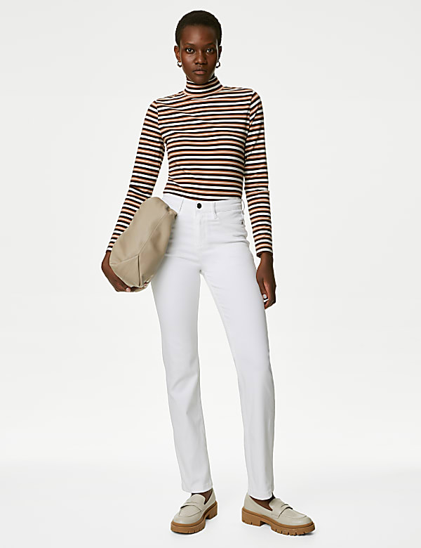 Cotton Rich Striped Slim Fit Top - CA