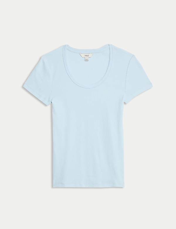 Cotton Rich Scoop Neck T-Shirt - JO