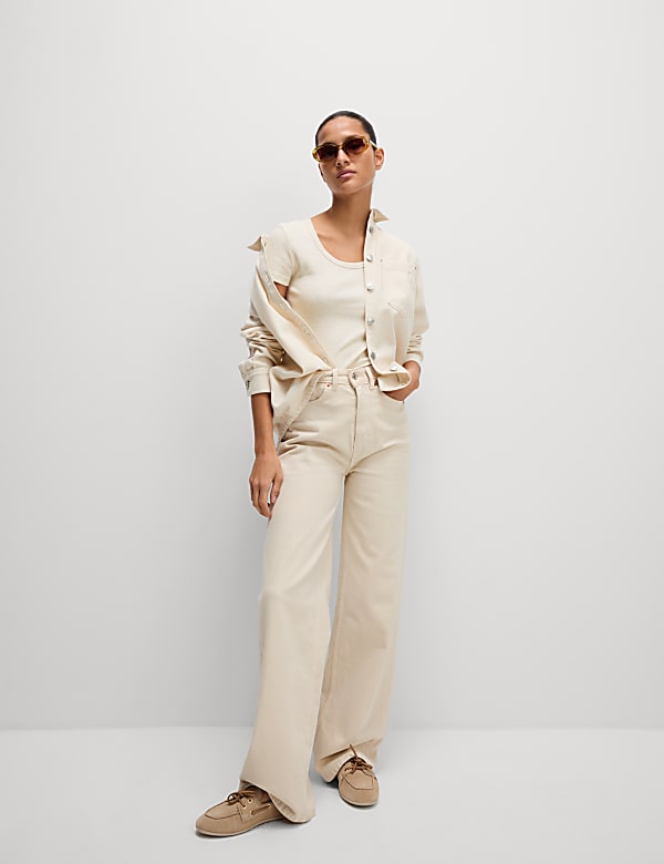 Cotton Rich Scoop Neck T-Shirt - AT