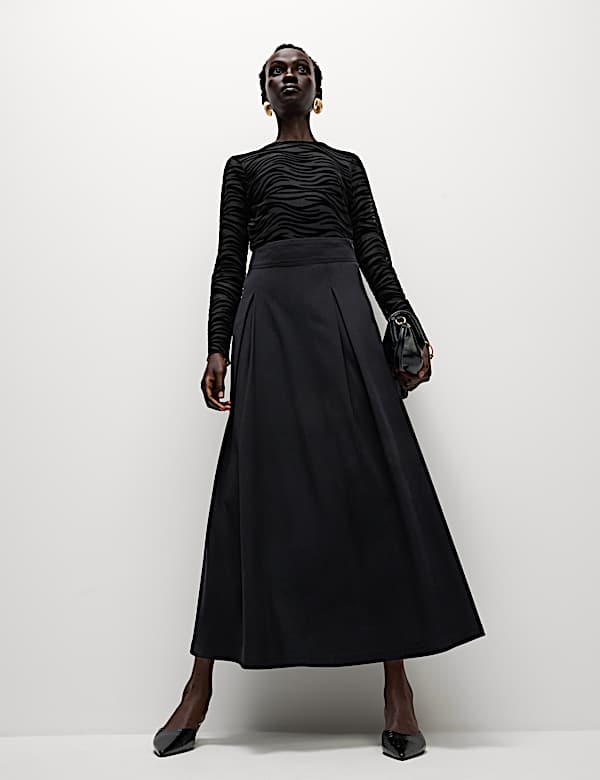 Printed Mesh Jersey Top