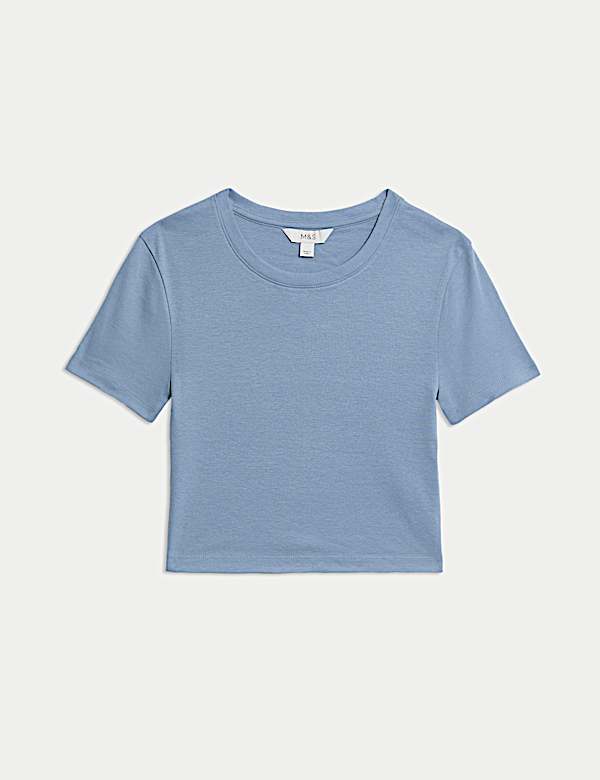 Kaus Oblong Model Crop Slim Fit Katun Murni - ID