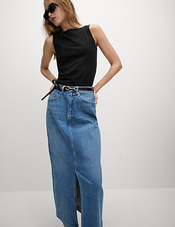 Maillot de corps en coton &agrave; col bateau - FR