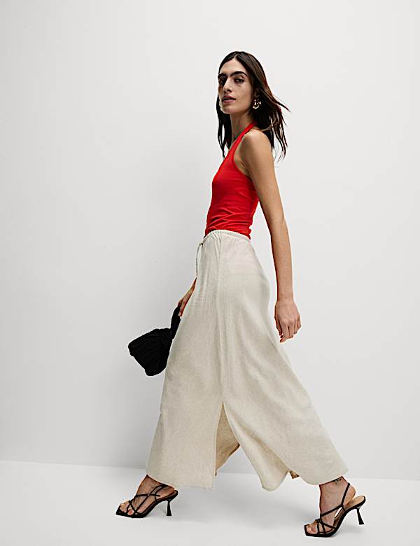 Cotton Rich Halter Neck Vest Top - US