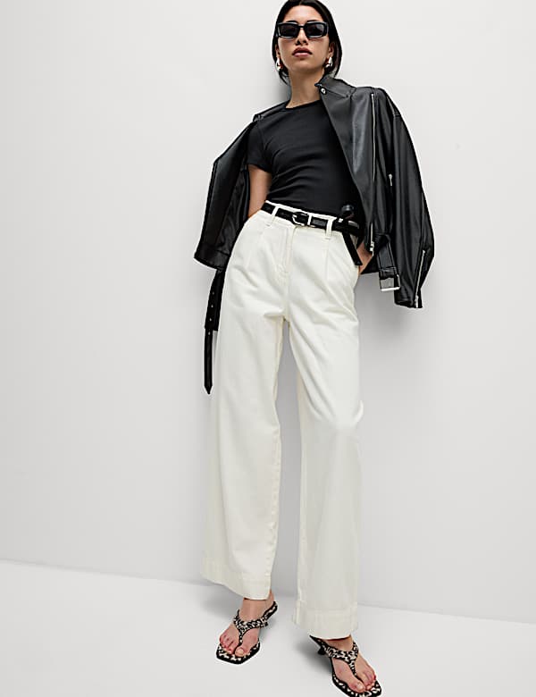 2pk Cotton Rich Slim Ribbed T-Shirts - AL