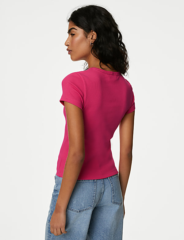 Cotton Rich Ribbed Slim Fit T-Shirt