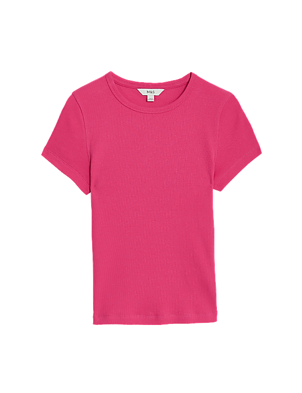 Cotton Rich Ribbed Slim Fit T-Shirt