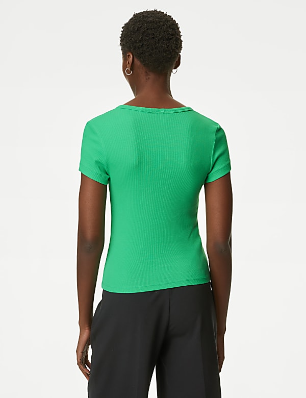 Cotton Rich Ribbed Slim Fit T-Shirt