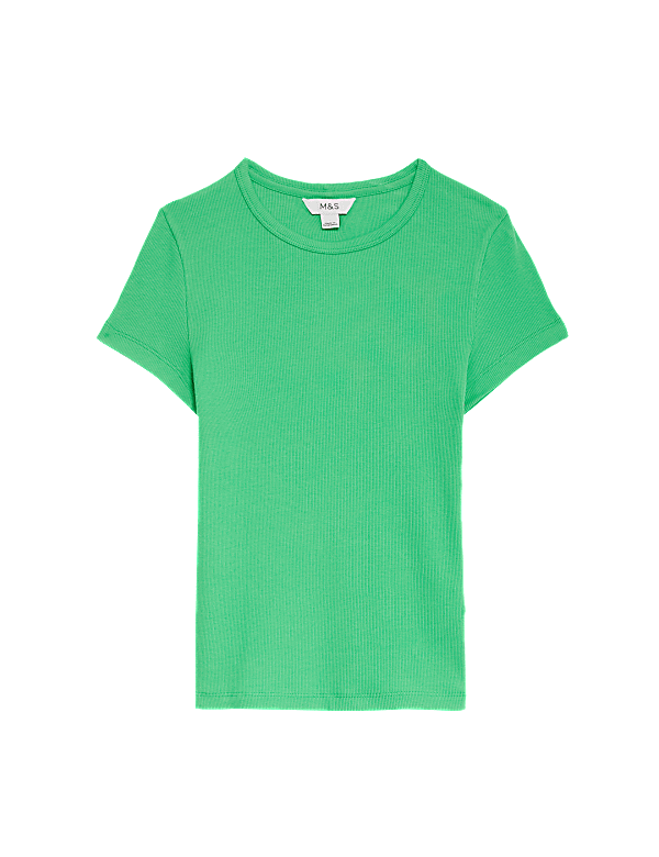 Cotton Rich Ribbed Slim Fit T-Shirt