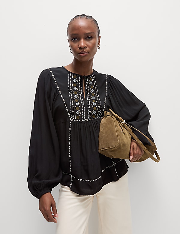 Blouse femme brodée sales