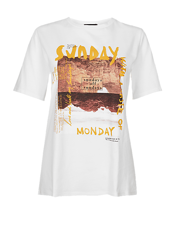 Pure Cotton Printed Short Sleeve T-Shirt