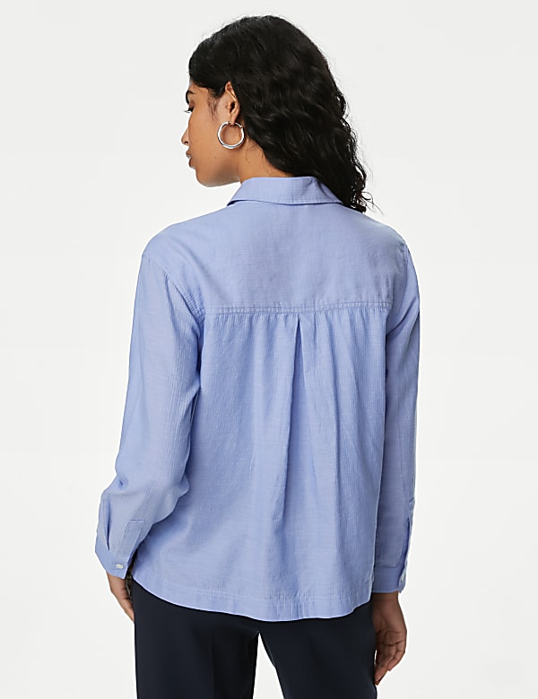 Pure Cotton Collared Shirt