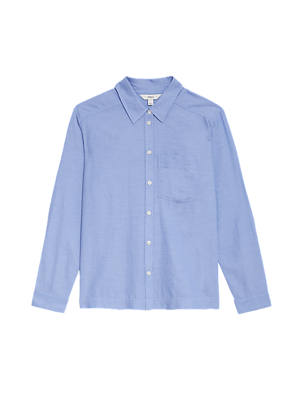 Pure Cotton Collared Shirt