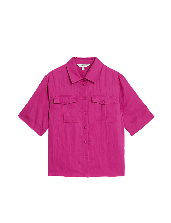 Lyocell Rich Collared Utility Shirt