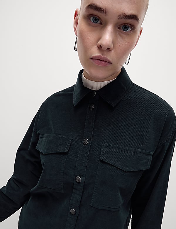 Pure Cotton Cord Textured Shirt