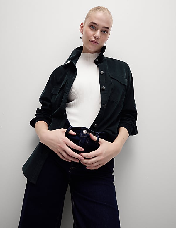 Pure Cotton Cord Textured Shirt