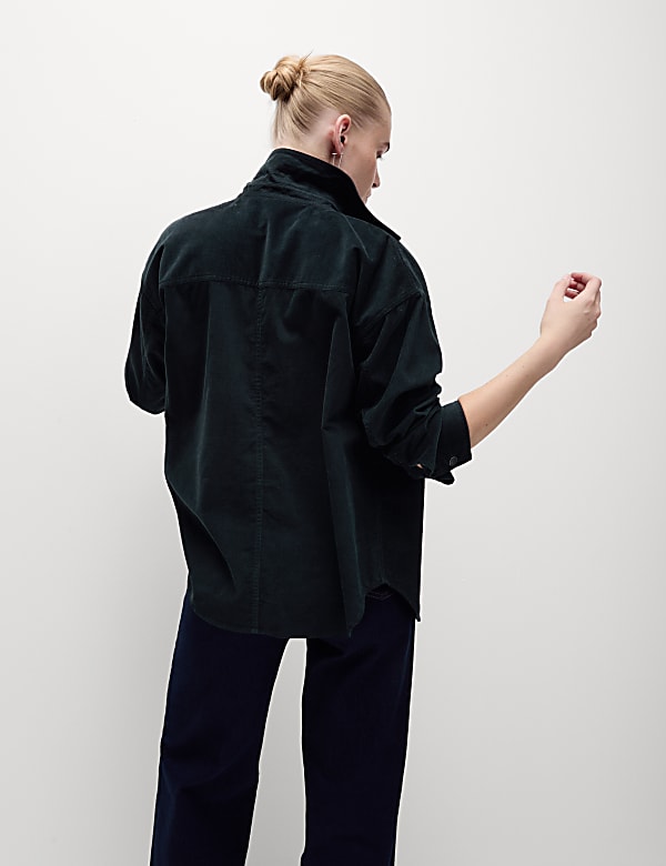 Pure Cotton Cord Textured Shirt