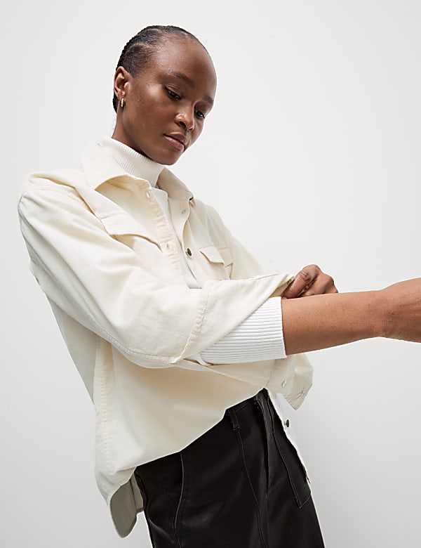 Pure Cotton Cord Textured Shirt