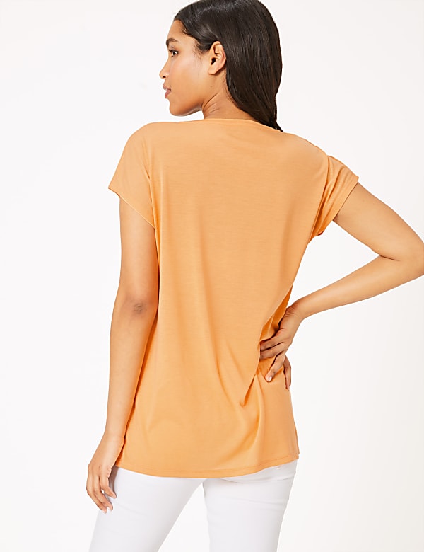 V-Neck Relaxed Longline T-Shirt