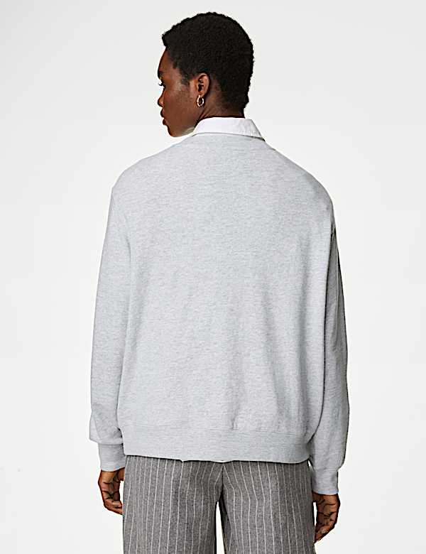 Pure Cotton Slogan Sweatshirt - SE