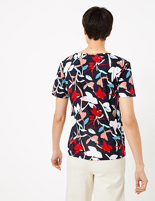 Floral Print Relaxed Fit T-Shirt