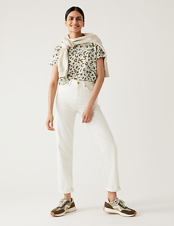 Linen Rich Printed T-Shirt