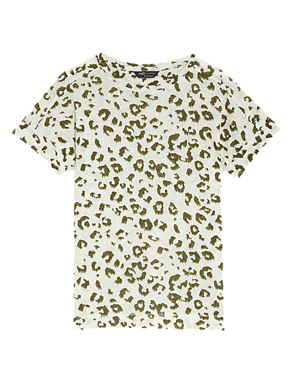 Linen Rich Printed T-Shirt