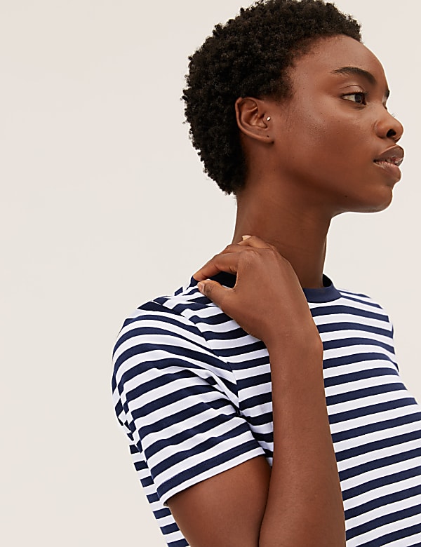 Pure Cotton Striped Everyday Fit T-Shirt