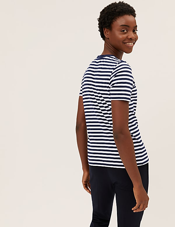 Pure Cotton Striped Everyday Fit T-Shirt