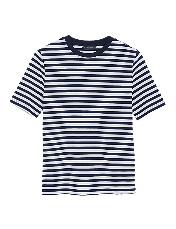 Pure Cotton Striped Everyday Fit T-Shirt
