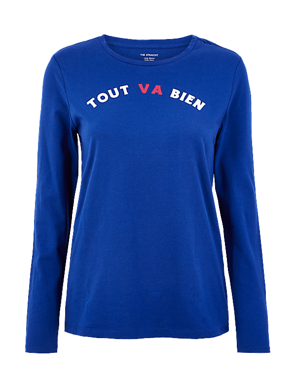 Pure Cotton Tout Va Bien Straight Fit T-Shirt