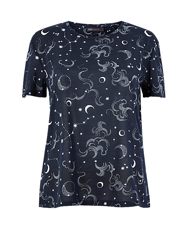Constellation Print Relaxed Fit T-Shirt