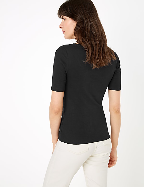 Pure Cotton Scoop Neck Regular Fit T-Shirt