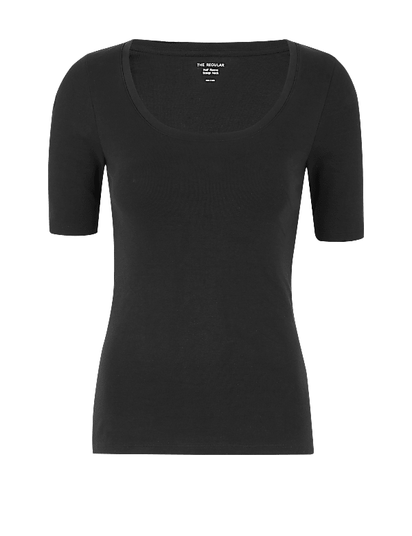 Pure Cotton Scoop Neck Regular Fit T-Shirt