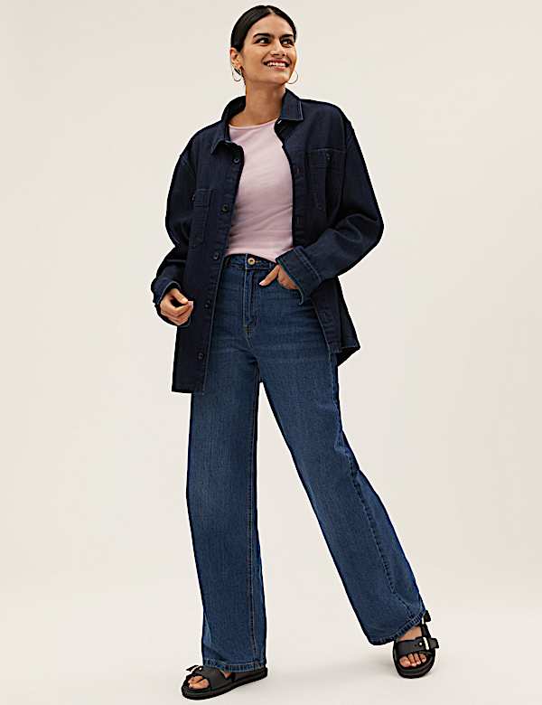 Cotton Rich Slim fit 3/4 Sleeve Top