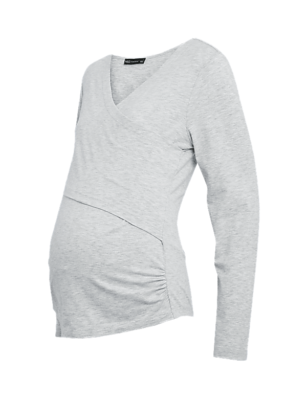Maternity Cotton Fitted Nursing Top