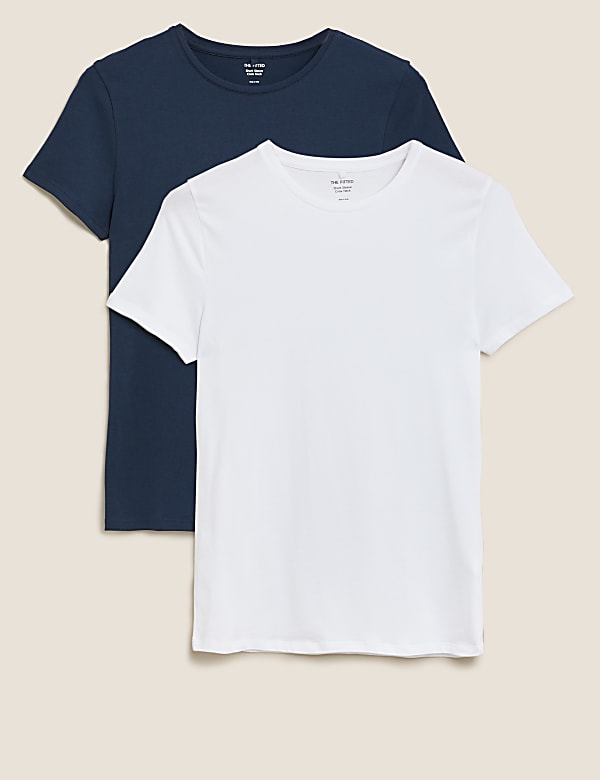 2 Pack Cotton Rich Fitted T-Shirts - MX
