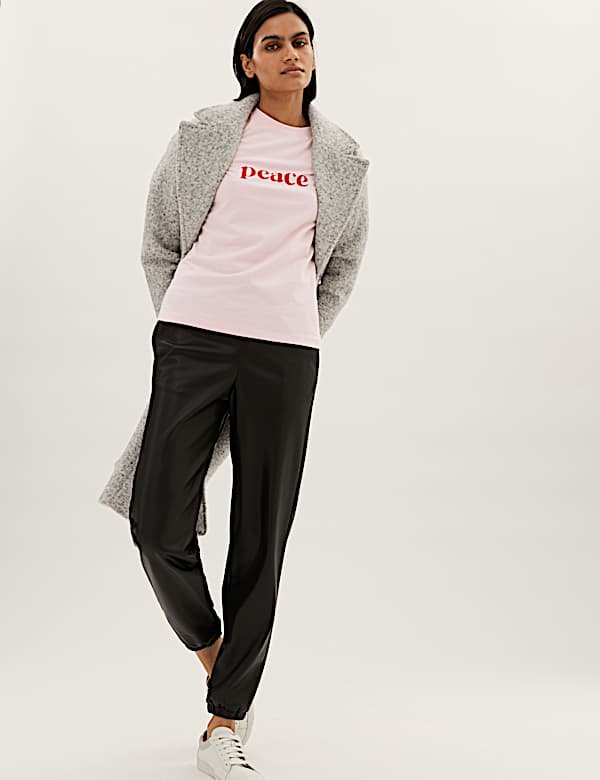 Pure Cotton Slogan T-Shirt