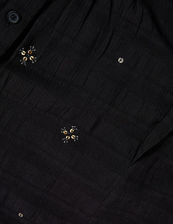 Cotton Blend Embellished Blouse