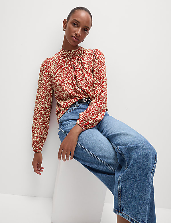 High neck blouse new look hotsell
