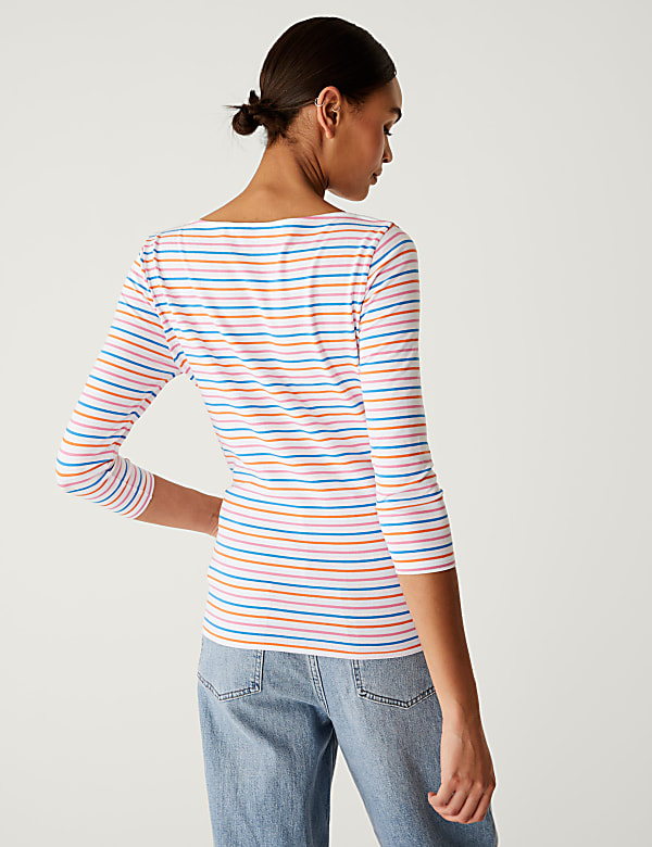 Cotton Rich Striped Slim Fit T-Shirt