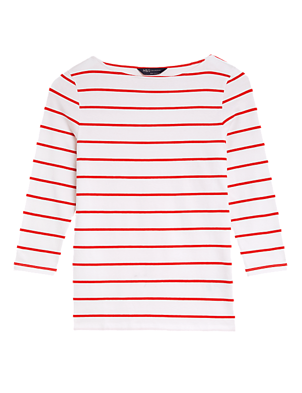 Cotton Rich Striped Slim Fit T-Shirt