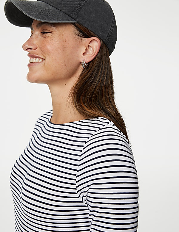 Cotton Rich Striped Slim Fit T-Shirt