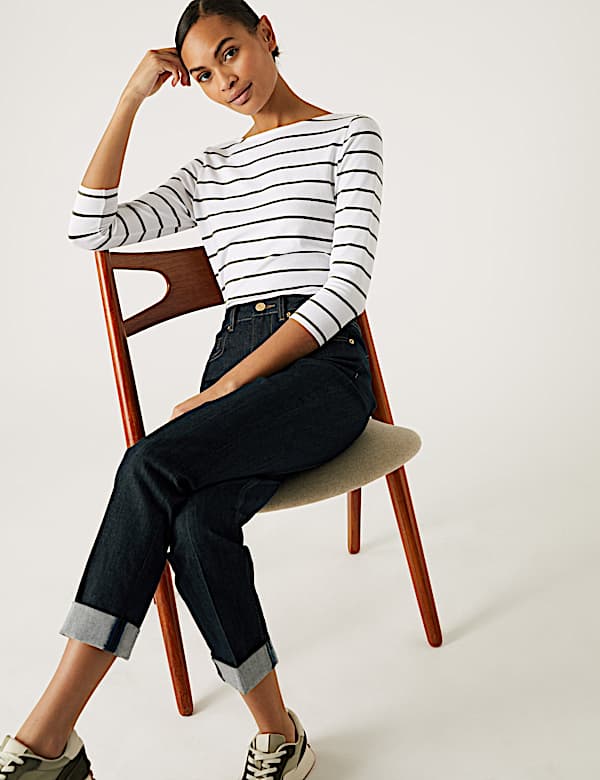 Cotton Rich Striped Slim Fit T-Shirt