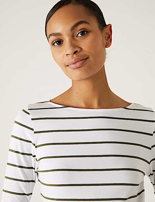 Cotton Rich Striped Slim Fit T-Shirt
