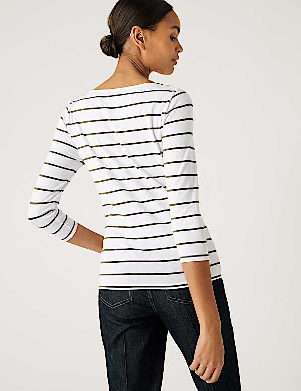 Cotton Rich Striped Slim Fit T-Shirt