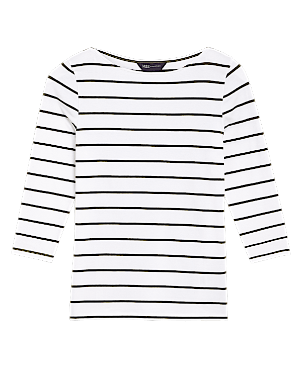Cotton Rich Striped Slim Fit T-Shirt