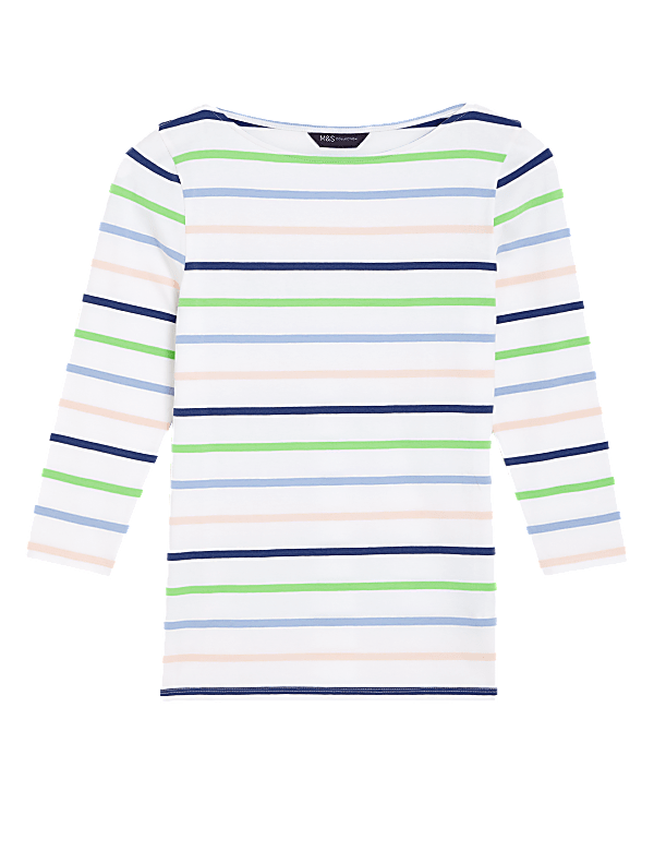 Cotton Rich Striped Slim Fit T-Shirt